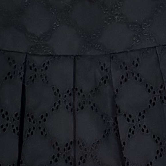 ANN TAYLOR LOFT Skirt Embroidered Cut Out A-Line Lined Black Size 6 - Picture 3 of 7